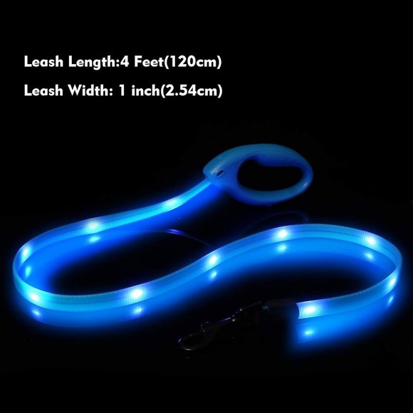 NOVKIN | LED Dog Leash - Rechargeable (Light Blue) - Picture 3 of 4